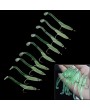 10 PCS Luminous Fishing Lures Rubber Worm Small Eel Crank Bait With Hook L