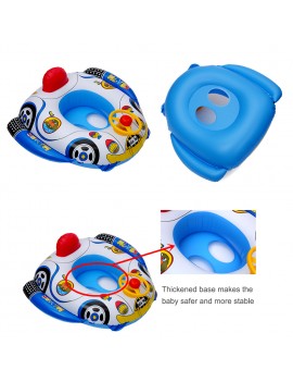 Baby Swim Ring With Handle Underarm Infant Float Seat Boat Pool Cartoon Inflatable Pool Bath Toy For Kids Child
