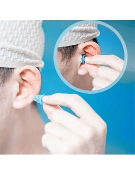 1 Pair Waterproof Silicone Ear Plugs Anti Noise Snore Earplugs Comfortable For Swimming Sleep