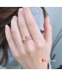 1pcs Siliver Gold 18K Rose Gp Elegent Classic Crystal Fashion Bridal Finger Ring Gift