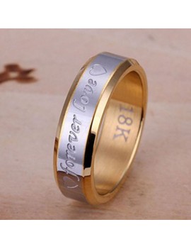 Chic Couple Ring Men/Women Forever Love 18K Gold Silver Steel Wedding Engagement Band Rings Jewelry Gift