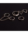 6pcs/Set Gold Silver Finger Ring Crystal Above Knuckle Stacking Band Midi Ring