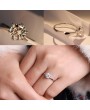 Classic Engagement Claw Ring White Sapphire 10K White Gold Filled Women Sz 5-12