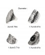 4Pcs/Set Vintage Silver Gypsy Boho Ethnic Ring Hollow Carved Gem Diamond Midi Knuckle Rings Women Jewelry