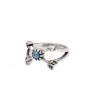 Fashion 6 Pcs Turquoise Arrow Moon Statement Midi Rings Set Women Jewelry