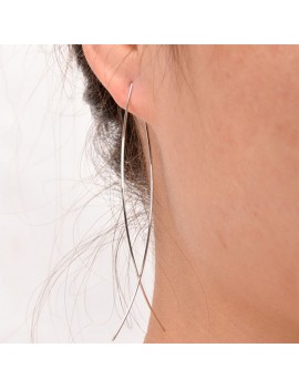 1 Pair Simple Fish Wire Pattern Earrings Fashion Ear Stud Dangle Women Punk Jewelry