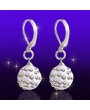 10MM Silver Hot Women Jewelry Crystal Rhinestone Pearl Ear Stud Dangle Earrings