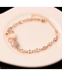2018 Womens Ladies Crystal Rhinestone Cat Bangle Ocean Blue Bracelet Chain Opals Jewelry