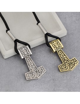New Sale High Quality Hammer Viking Runes Pendant Bracelet For Men Jewelry Accessories Gift