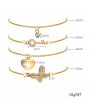 2018 Brand New Heart Key Bracelet Set Fashion Women Jewelry Bracelets