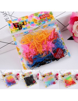 260-300pcs Colorful Rubber Hairband Rope Ponytail Elastic Ties Braids