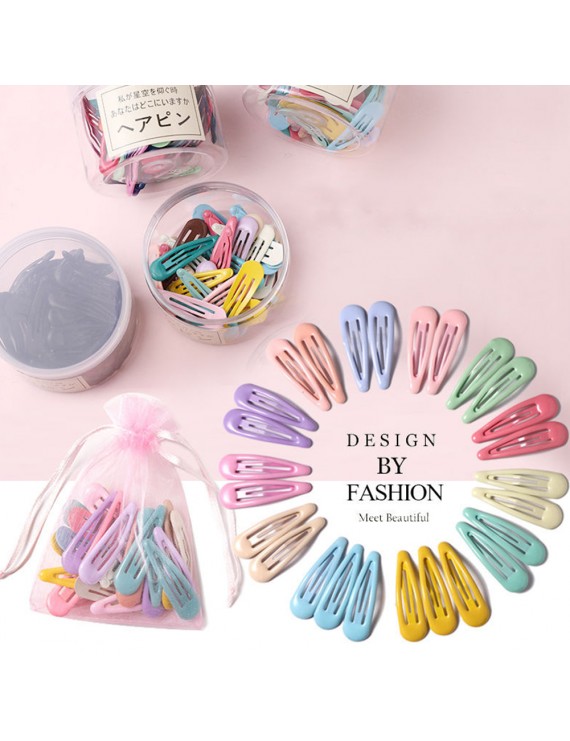 Dark Color Cute Snap Baby Pins INS Fashion Colorful Hairclips Metal Barrettes Styling Accessories (with Storage Bag)