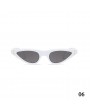 Unisex Flat Top Eyeglasses Small Triangle Frame Cat Eye Sunglasses Women UV400 Fashion Color Ocean Film Sun Glasses Cool