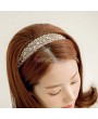 Women Crystal Beads Lace Hairband Hair Accessories Wedding Hair Jewelry