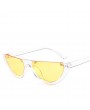 Cool Trendy Half Frame Rimless Cat Eye Sunglasses Women Fashion Clear Brand Designer Sun Glasses For Female