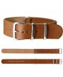 18mm/20mm/22mm Leather Wrist Watch Band Strap Mens Stainless Steel Pin Buckle