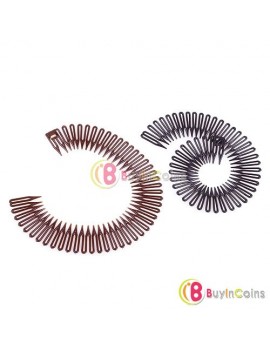 Sport Plastic Stretch Hair Band Full Circle Flexible Comb Teeth Headband Clip