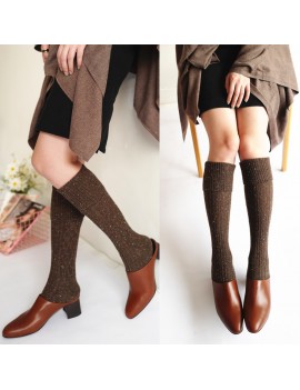 Pairs Women Boot Socks Wool Cashmere Knee-High Thick Warm Girl Design
