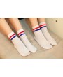 Men Cotton Colorful Stripes Striped Socks Unisex Sport Middle Socks