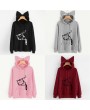 New Cute Womens Cat Ear Girls Hoodie Sweatshirt Hooded Coat Tops Long Sleeve Blouse