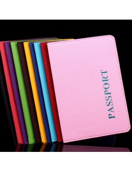PU Leather Cover for Passport on the Adventures of Women Passing Ticket Documents Holder Female Girls Passport Case