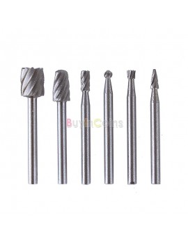 6pcs HSS Routing Router Grinding Bits Burr For Rotary Tool Dremel Bosch Mini
