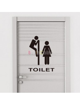 Funny Men Women Pattern Toilet / Bathroom Door Sticker Decal Door Sign Decor