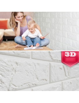 Newest 3D Effect Flexible Stone Brick Wall Viny Wallpaper Self-adhesive