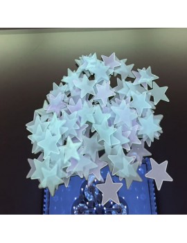 100pcs Stars Stickers Glow In The Dark Wall Decal Kids Bedroom Decor