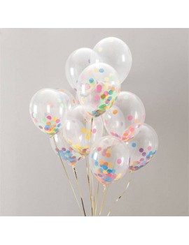 5pcs 12" Transparent Latex Balloons Birthday Wedding Party Decor Latex Balloons