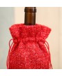 Christmas Red Wine Bottle Cover Bags Dinner Table Decoration Santa Claus Decors