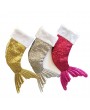 Christmas Sack Gift Bags Mermaid Tail  Stocking Socks Xmas Tree Ornaments Home Decor