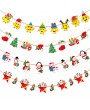 Cartoon Pattern Christmas Paper Hanging Banner Festival Party Supplies Decor