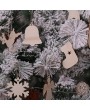 10Pcs Christmas Tree Wood Chip Pendant Xmas Hanging Ornament Hoem Decor