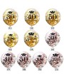 12'' Crown Number Printed Confetti Latex Balloons Birthday Party Supplies Decor