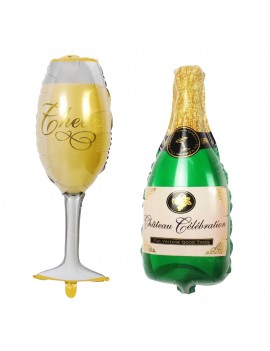 1pc Champagne Bottle Foil Balloons Birthday Wedding Party Decor