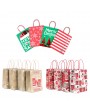 Cartoon Pattern Merry Christmas Kraft Paper Bag Candy Storage Party Gift Supplies L
