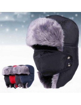 New Winter Fashion fur hats Outdoor Windproof Thick warm snow women cap Face Mask men's cycling hat